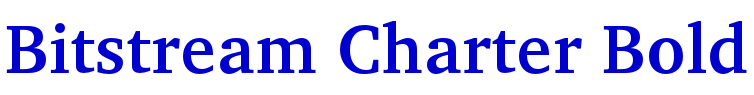Bitstream Charter Bold フォント